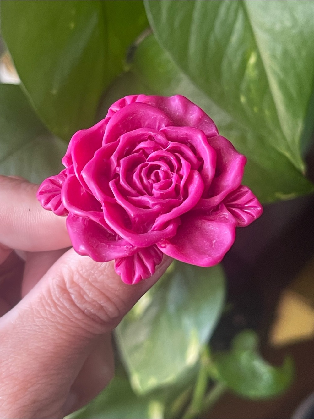 Fuchsia Rose Floral Ring